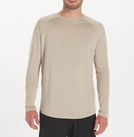T-shirt à manches longues de bonne qualité pour homme avec logo personnalisé noir Workout Gym Wear
