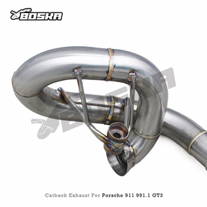 Escape Trasero de Fábrica para Porsche 911 991/991.1 GT3 4.0L 2015-2018 Boska 304SUS Soldado con TIG, Instalación Directa - Product Image 3
