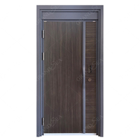 Высококачественная бронированная стальная дверь класса А, входная дверь из нержавеющей стали в американском стиле с биометрической системой безопасности