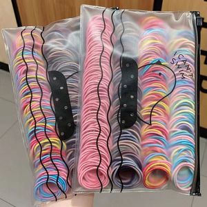 500 élastiques à <span class=keywords><strong>cheveux</strong></span> très élastiques pour <span class=keywords><strong>cheveux</strong></span> épais, attaches colorées sans dommage pour queues de cheval, bandeaux doux pour femmes et filles - Product Image 1