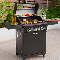 Parrilla de Gas Premium Estilo Americano, Equipo de Cocina para Exteriores de Alta Resistencia, Barbacoa de Acero Inoxidable sin Humo, Directo de Fábrica