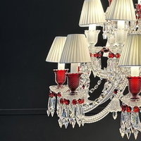 Lustre suspendu en cristal de verre décoratif de luxe moderne Jewellerytop, taille personnalisée, garantie de 3 ans, installation facile
