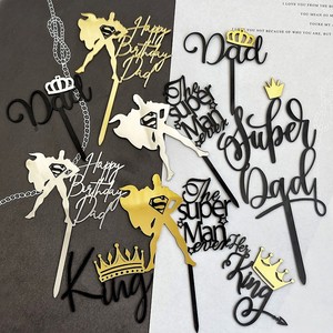 ท็อปเปอร์เค้กอะคริลิค รูปน้ำผึ้งและน้ำตาลหวาน ตกแต่งเค้กวันเกิดคุณพ่อสุดยอด สำหรับวันพ่อ - Product Image 5