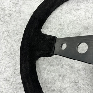 พวงมาลัยรถแข่ง JDM แบบปรับแต่งได้ วัสดุหนังกลับสากล ความลึก 9 ซม. - Product Image 6
