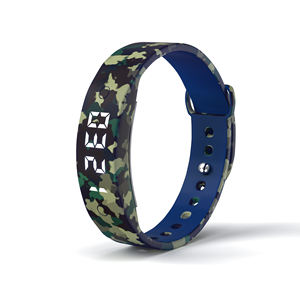 W5U جهاز تعقب اللياقة البدنية الذكي للطلبة الذكور الإناث ساعة منبه هزازة للجري عداد الخوذات شريط سيليكا مربع - Product Image 4