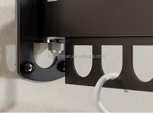 ชุด2ชิ้นห้องน้ำอลูมิเนียม3ชั้นแบบพับเก็บได้ราวตากเสื้อผ้าในร่ม/กลางแจ้ง18" - Product Image 4