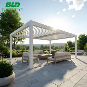 Système de pergola à toit ouvrant motorisé, imperméable, en aluminium, pour extérieur, avec télécommande, couverture de terrasse - Product Image 6