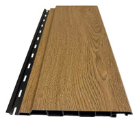 Panneaux muraux extérieurs en PVC, panneaux muraux de grande qualité, grain de bois, imperméables, anti-âge, design moderne sans joint, modèle Nva 001, fabricants