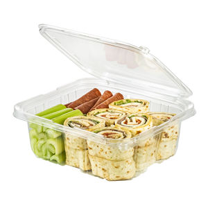 Cajas Rectangulares de Plástico con Bisagras de 64 oz de Primera Calidad de Taiwán, Reciclables, a Prueba de Manipulación, para Alimentos y Ensaladas - Product Image 5