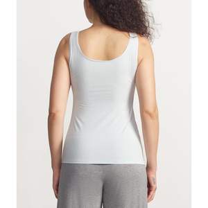 Camiseta sin mangas para mujer, de viscosa de bambú, fresca, transpirable, informal, para dormir, personalizada, de algodón - Product Image 3