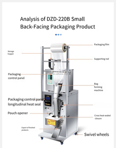 Máquina de envasado granular de aperitivos con pesadora multicabezal para nueces, granos de café para alimentos, sello de llenado de bolsas de granos verticales - Product Image 2