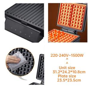 Display LCD digitale antiaderente convenzionale 3 <span class=keywords><strong>in</strong></span> <span class=keywords><strong>1</strong></span> <span class=keywords><strong>Waffle</strong></span> Triangel Grill 3 piastra quadrato belga - Product Image 2