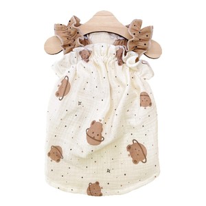 Robe pour animaux de compagnie à imprimé animal mignon pour chats et chiens, jupe légère en polyester avec volants et motif d'ours, pour l'été et le printemps - Product Image 4
