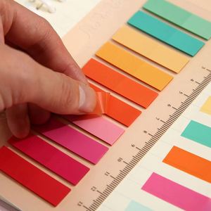 10 Color Ruler-Attached Long Strip Self-Adhesive Sticky Tabs Set 4 Themed Palettes Hanging Hole <b>Memo</b> <b>Pads</b> Office School - Product Image 5