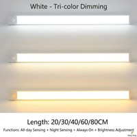 Lampu Kabinet Dapur LED Sensor Gerak PIR Peredupan Tanpa Tingkat 3000K-6000K Paduan Aluminium Garansi 2 Tahun