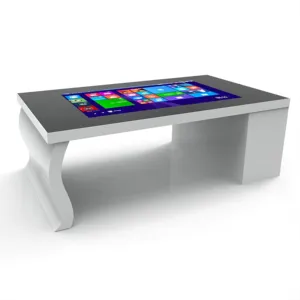 Meja kopi cerdas Android layar Lcd, Meja Game kapasitif Multi layar sentuh dengan pengisi daya nirkabel layar LCD