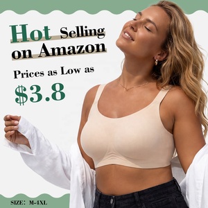 Sujetador sin costuras de alta elasticidad para tallas grandes con tirantes anchos y alas laterales altas para recoger el pecho lateral, bralette sin aros. - Product Image 6