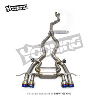 Échappement en titane OEM pour BMW M3/M4 G80/G82/G8X 3.0T 2019-2024 Échappement à valve centrale simple de 3.5 pouces