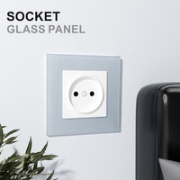 Prise murale simple non misérisée de type russe 86*86, norme européenne, certifiée CE, 16A 250V avec protection TR