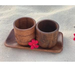 ถ้วยไม้ทำด้วยมือสำหรับการดื่มเป็นมิตรต่อสิ่งแวดล้อมทนทานและมีสไตล์เหมาะสำหรับตั้งแคมป์หรือใช้งานกลางแจ้ง - Product Image 5
