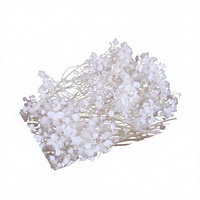 50pcs Rumput Pampas Kering Buatan Tangan, Bunga Baby's Breath Asli, Tahan Lama, Untuk Karangan Bunga Pernikahan, Natal, Hari Ibu