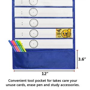Organizador de Bolsillo Colgante Plegable de 5 Niveles, Resistente, para Horarios Diarios, para Uso en el Aula y la Oficina - Product Image 4