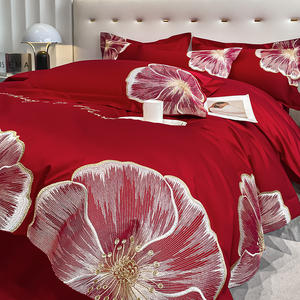 Parure de lit de luxe 100 % coton de style européen - Linge de lit uni respirant en coton doux pour hôtel et maison - Product Image 2