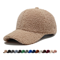 Casquette de baseball personnalisée avec logo, en polaire Teddy, chaude pour l'hiver, douce et moelleuse, en fausse fourrure, 6 panneaux, style Dad Hat pour femme
