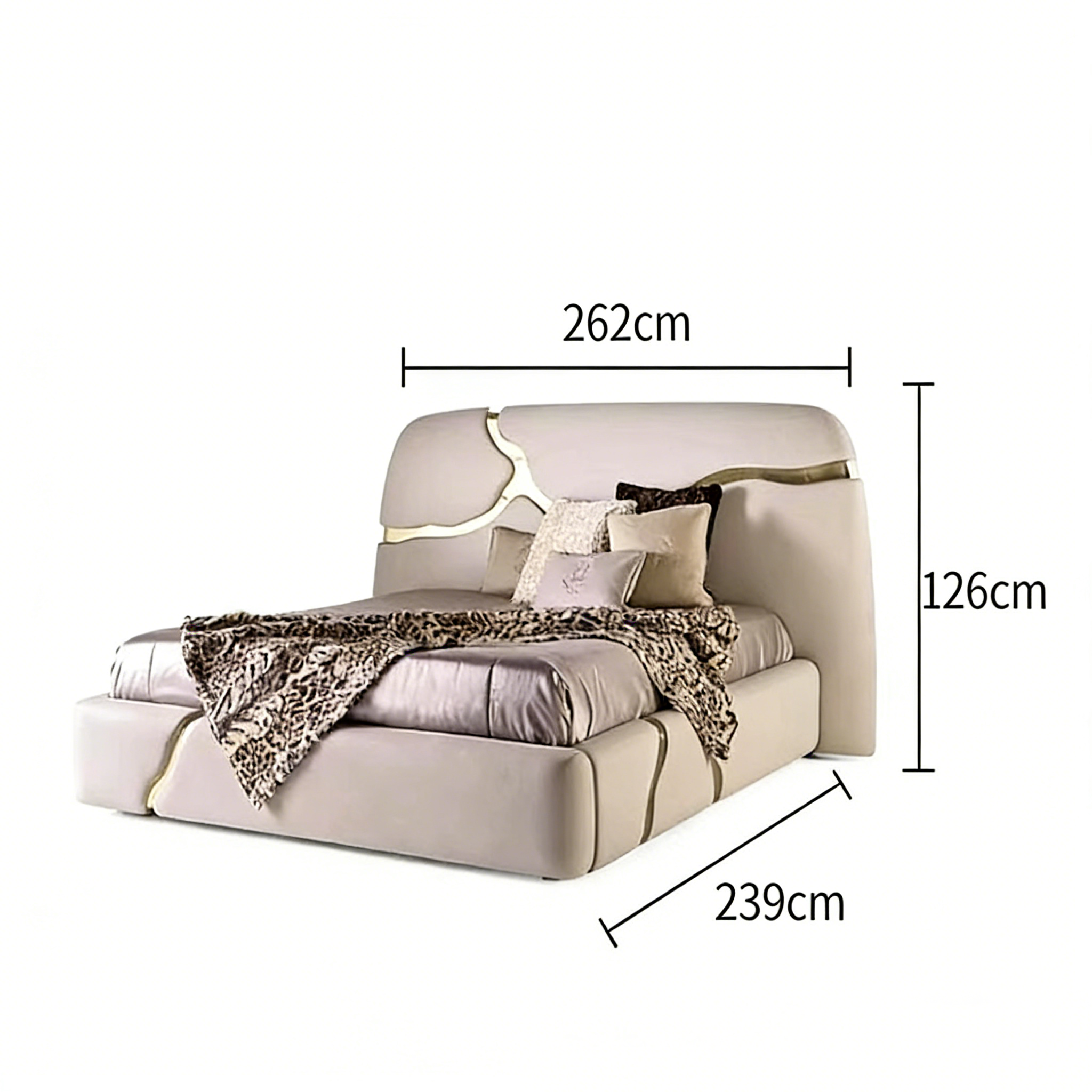 Single bed-river/mirror stainless steel