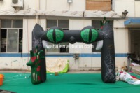 Arche gonflable géante en forme de chat pour Halloween, idéale pour la publicité et la décoration extérieure des bars et événements festifs