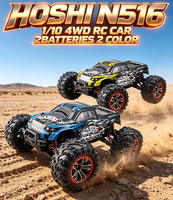 HOSHI N516 Bleu/Vert 1/10 46KM/H 4WD Monster Truck RC haute vitesse tout-terrain Voiture télécommandée RTR avec contrôle 4 canaux inclus