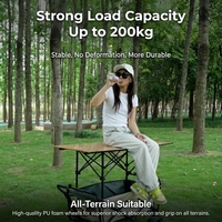 Chariot pliant 360 kg avec plateau en aluminium, chariot de rangement polyvalent pour le camping en extérieur, le shopping et les outils, personnalisable OEM