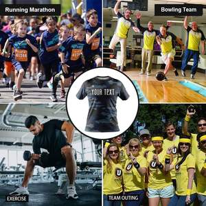 Camiseta Deportiva Personalizada Unisex de Manga Corta con Estampado de Camuflaje para Correr y Esports - Product Image 2