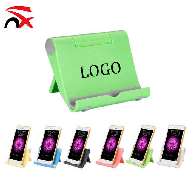 Custom Logo Printing Cheap Desktop Multi Angle Rotating Stand Tablet Stand Folding Lazy Phone Stand for Promotional Gift