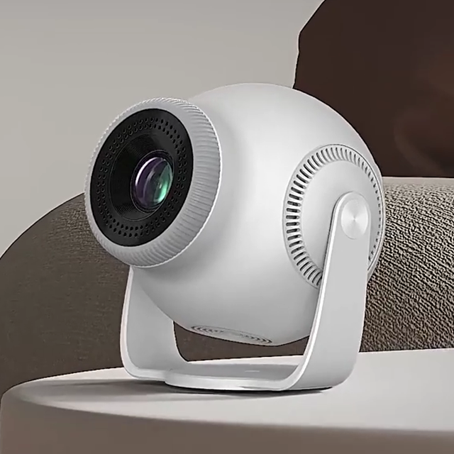 TP360 Smart Projector with Android 14 OS, 8K Video Decode, 10.7 Billion Color, 360° Adjustable Stand, Easy Home Theater Setup