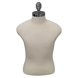 Mannequin maschio vestito mannequin tessuto metà parte superiore Del Corpo maschio manichino busto torso mannequin per sarti