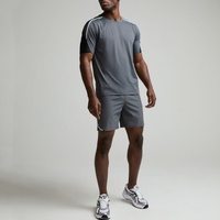 Ensemble de t-shirts et shorts personnalisés pour hommes, tenue d'entraînement pour la course à pied, la gym, survêtements courts pour hommes