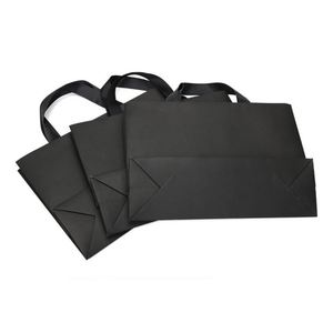 Bolsa de Papel Kraft con Asa, Bolsa de Compras para Llevar, Bolsa de Papel Kraft para Ropa, Bolsa de Papel Negra Gruesa con Asa - Product Image 2