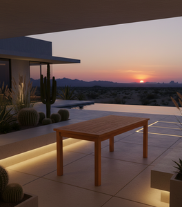 Premium rectangular teak <b>garden</b> coffee <b>table</b> crafted for outdoor elegance durability and timeless style in patios <b>gardens</b> resort - Product Image 1