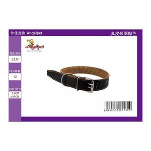 Collare per Animali Domestici in Vera Pelle Marrone, Elegante e Alla Moda - Product Image 3