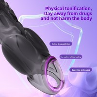 Étui vibrant réaliste noir pour pénis masculin, design long et audacieux en cristal, produits sexuels pour adultes, 100 % étanche
