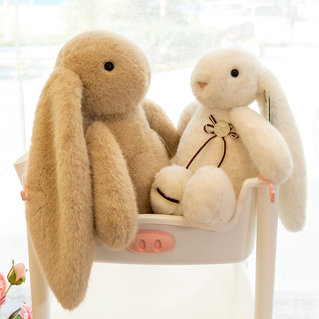 High Quality 30CM 50CM 68CM Easter Party Decor Weighted Long Ear Bunny Rabbit Plush Toys Soft Comforter Doll and Pillow for Kids