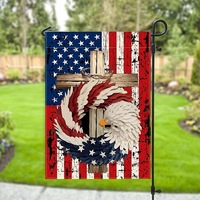 12x18 pouces Double Face Stars Stripes Memorial Yard Garden Flag Thank You Veterans Burlap Party Decorations for Veterans Day