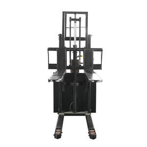 Apilador de paletas semieléctrico de horquilla ajustable Mini máquina apiladora eléctrica gran oferta - Product Image 4