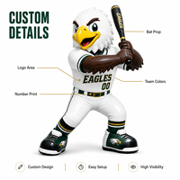 Mascotte de baseball gonflable géante personnalisée, mascotte gonflable pour les matchs de baseball en plein air, décorations gonflables pour les sites sportifs
