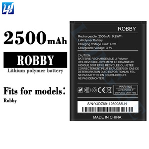 Batterie <span class=keywords><strong>de</strong></span> remplacement ROBBY 3.7V 2500mAh flambant neuve pour <span class=keywords><strong>téléphone</strong></span> portable <span class=keywords><strong>Wiko</strong></span> Robby - Product Image 2