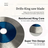 Vente d'usine, disque de coupe circulaire sec en céramique frittée, lame de scie diamantée pour carrelage en porcelaine