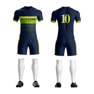 Unisex Custom Soccer Jersey Polyester Uniform mit Team Name & Logo Print OEM Service für Erwachsene - Product Image 4