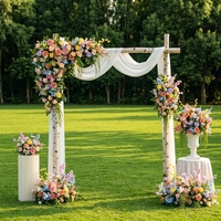Nouvelle conception 2027 – Boule de fleurs en soie de haute qualité, style Jardin de Monet, centre de table de mariage – Marque QSLH, Décoration tendance du Shandong