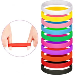 Pulseras de Silicona Personalizadas para Adultos, Color Sólido, en Blanco, Creativas - Product Image 2